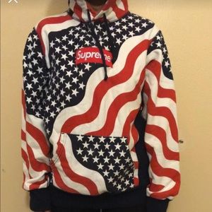 supreme flag hoodie